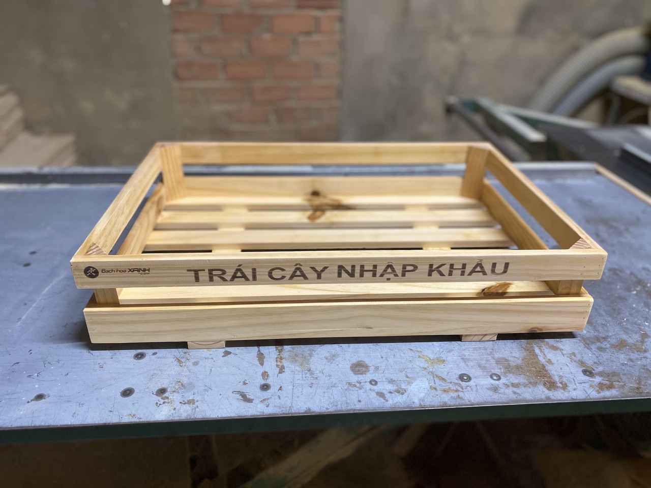 khay gỗ trái cây